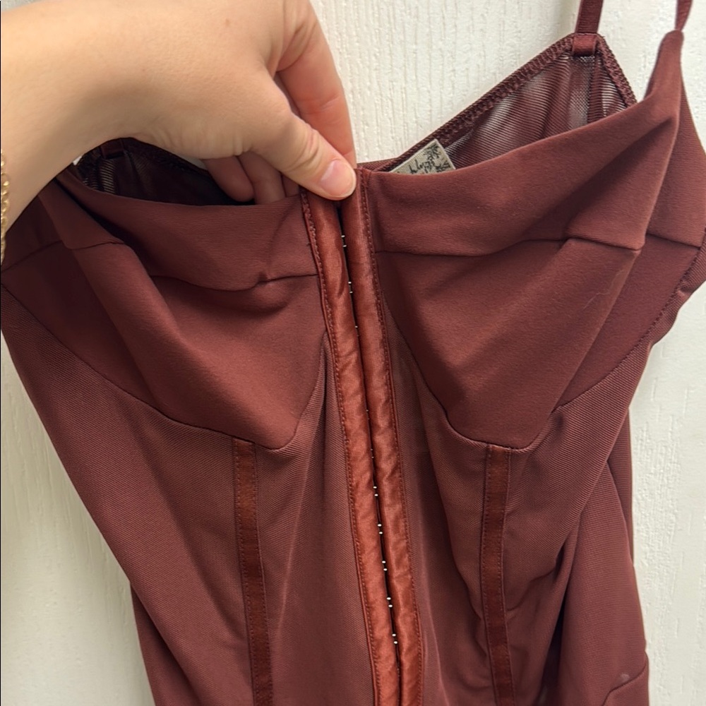 Free People Burgundy Bodysuit - Picture 6 of 6